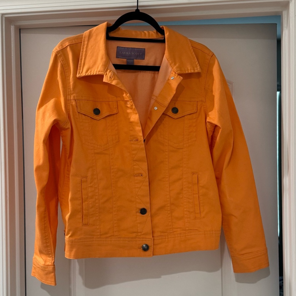 Orange Denim Jacket